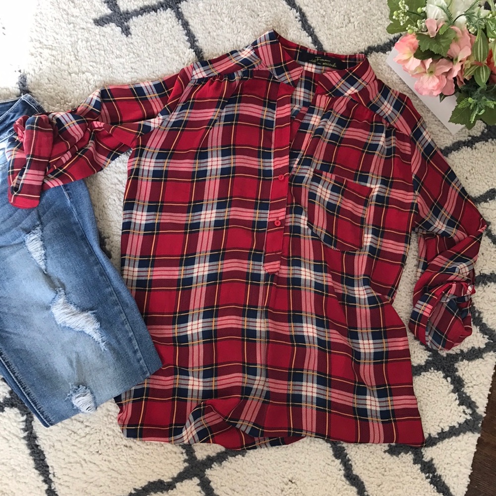 Plaid blouse